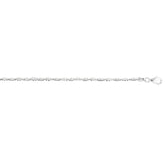 Silver Twisted Bead Anklet
